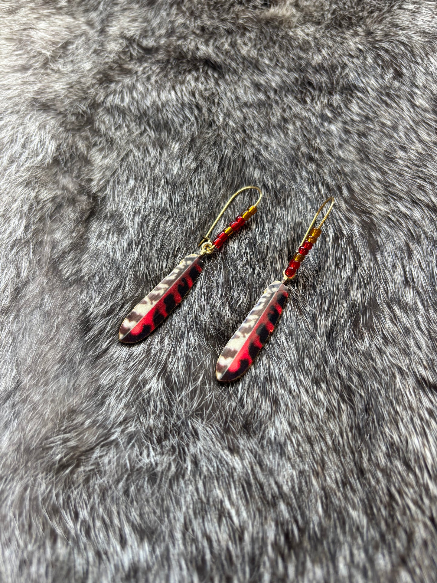 Feather Dangle Earrings- Assorted Colours