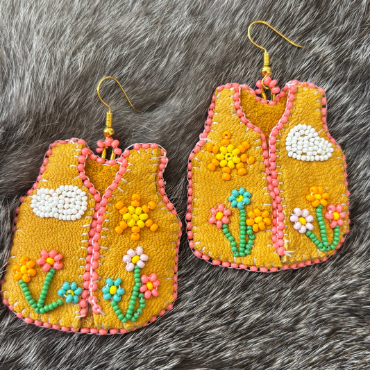 Flower Fields Beaded Vest Earrings