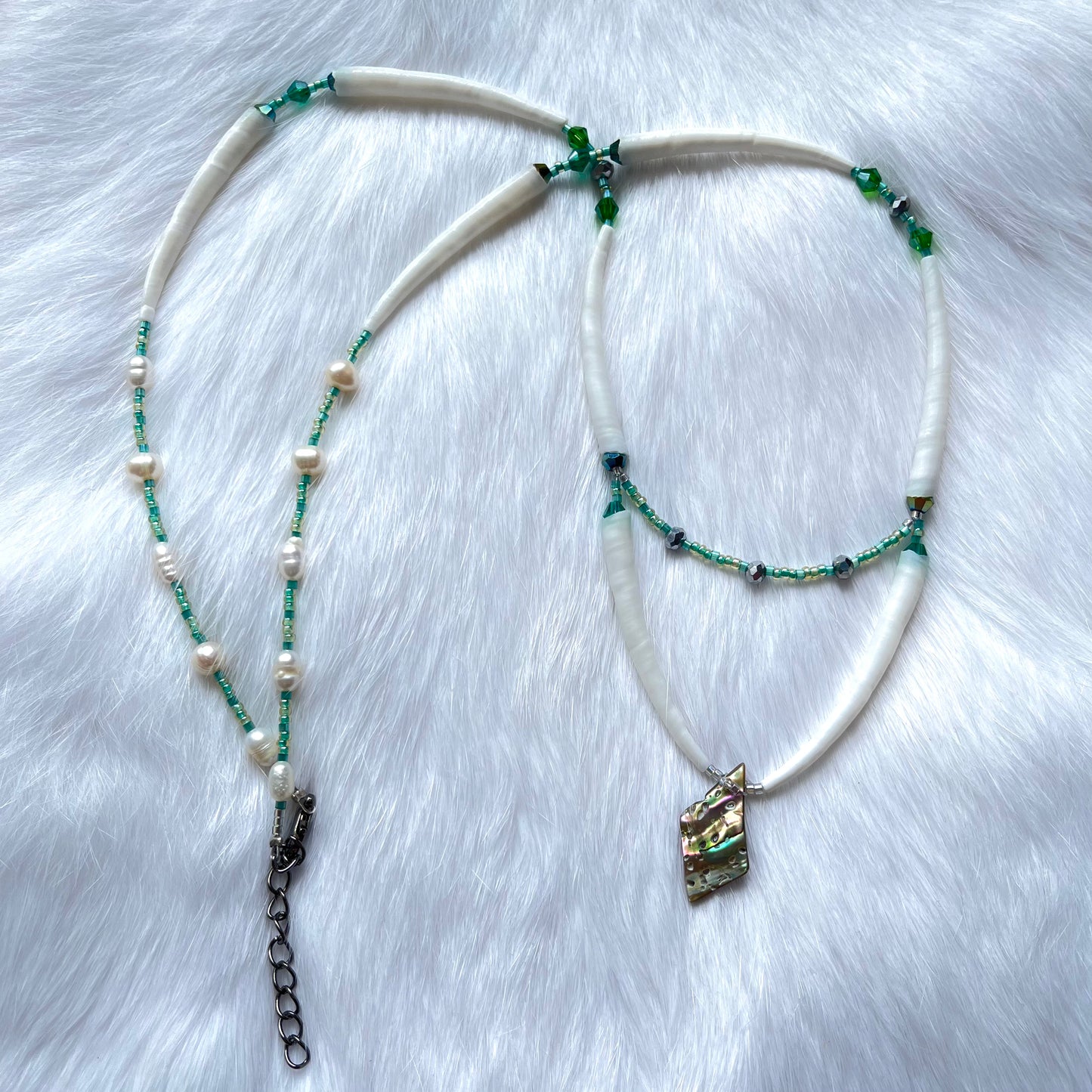 Abalone, Pearl and Dentalium Necklace