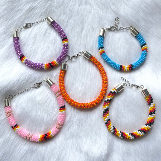 Beaded Bracelets- Assorted Colours & Sizing