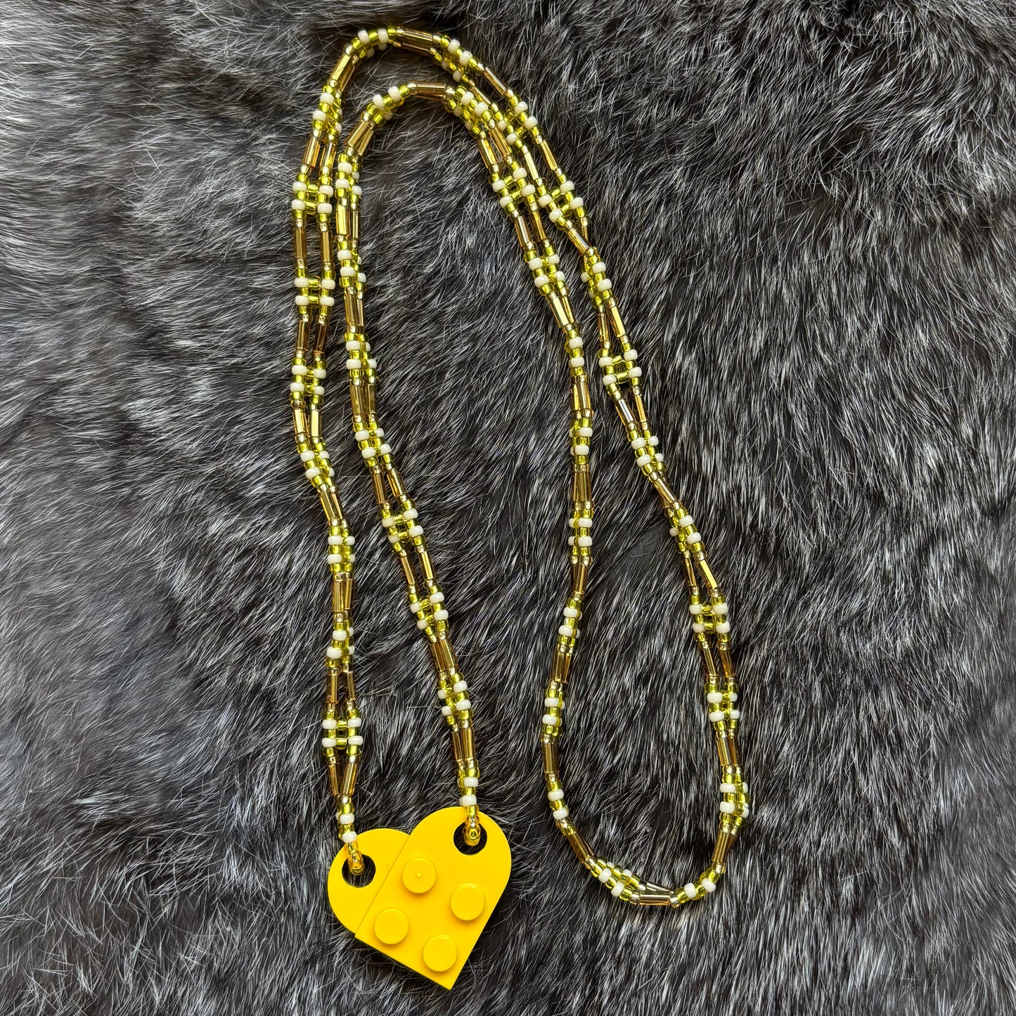 Lego Heart Beaded Necklaces