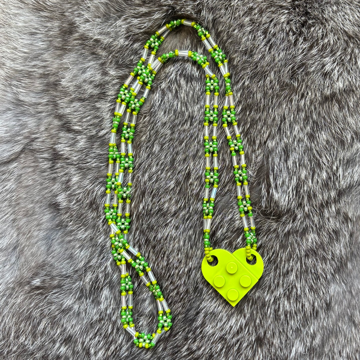 Lego Heart Beaded Necklaces