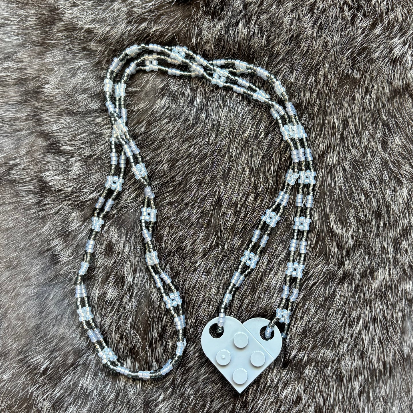 Lego Heart Beaded Necklaces