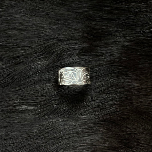 Silver Double Eagle Ring Size 9 | Norman Seaweed
