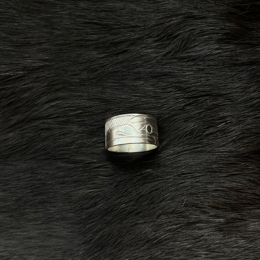 Silver Raven Ring Size 9 | Norman Seaweed