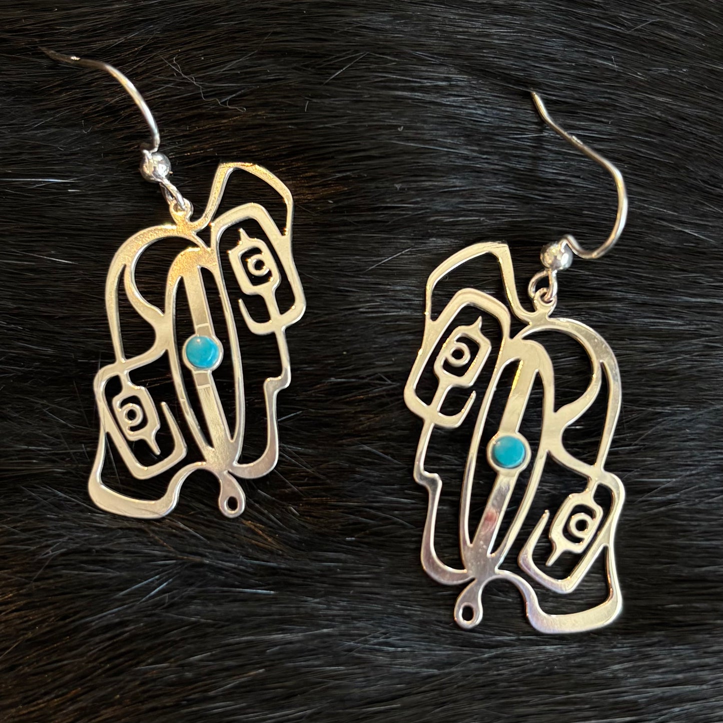 "Creation Lovers Dance" Silver Dangle Earrings - Gina Mae Schubert