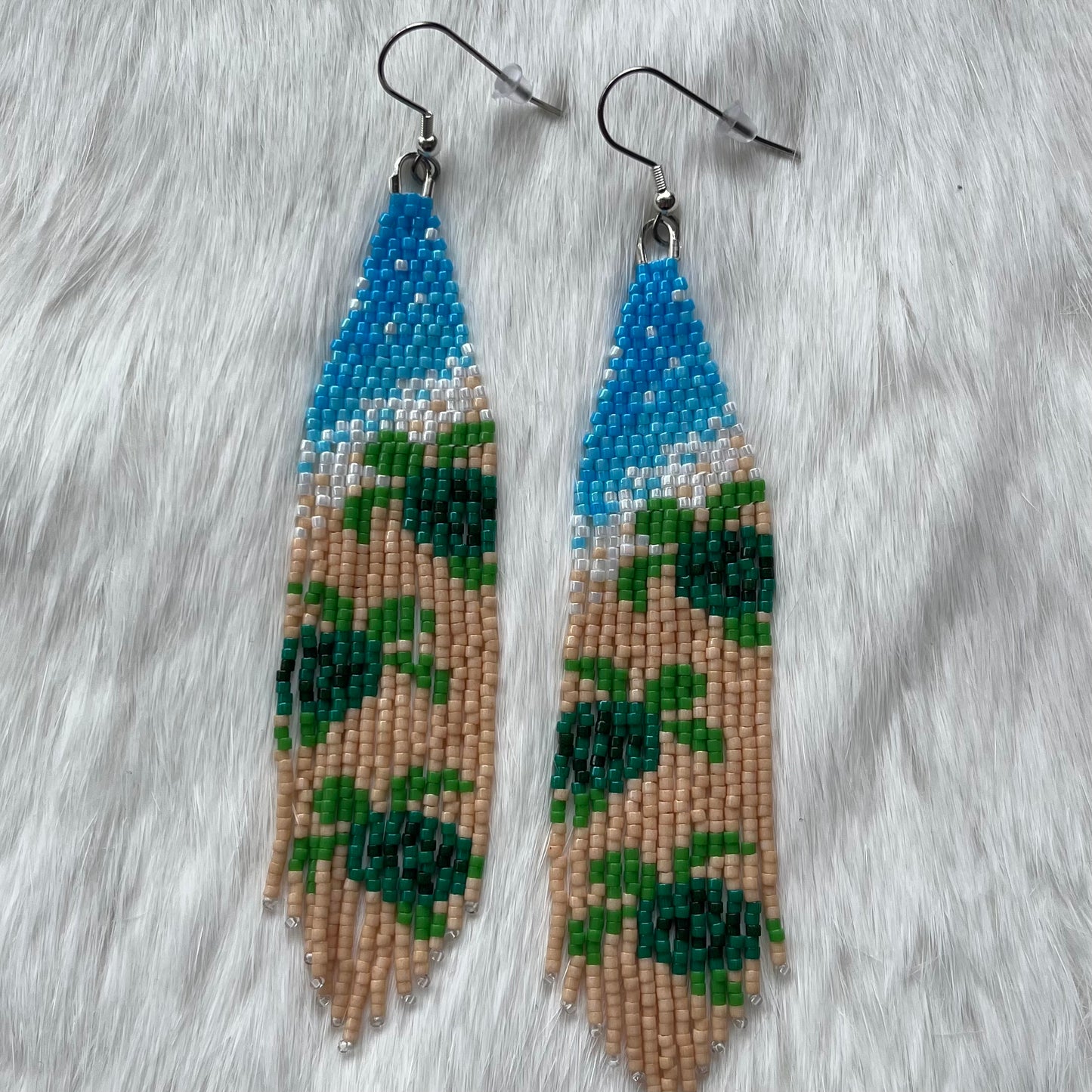 Baby Sea Turtle Beaded Earrings