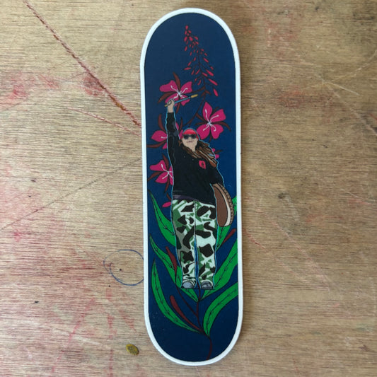 Skate Deck - Art Sticker by Rhudey