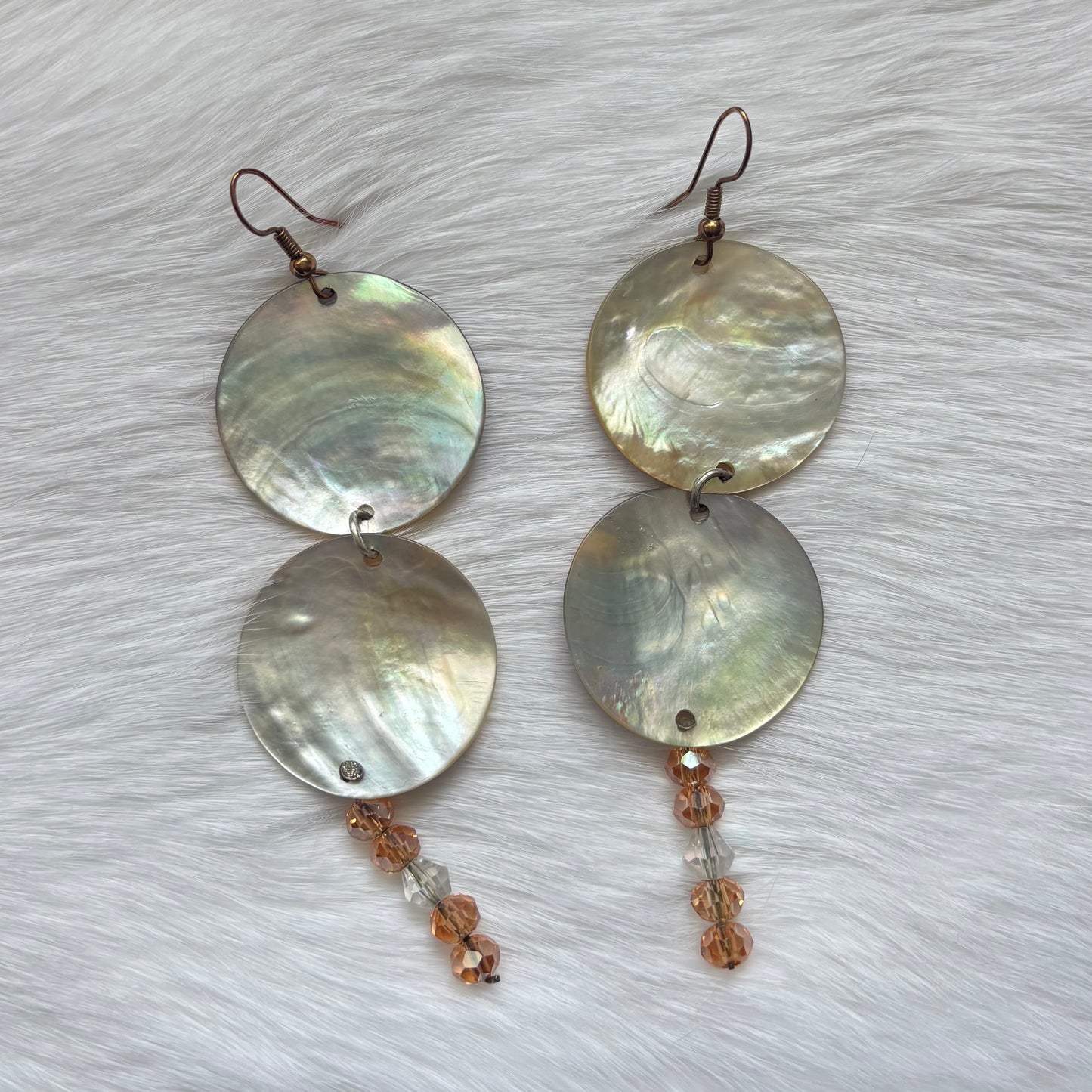 Mother of Pearl Double Drop Earrings