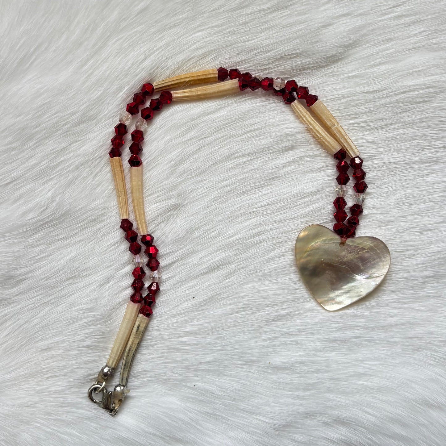 Dentalium Shell and Mother of Pearl Necklace