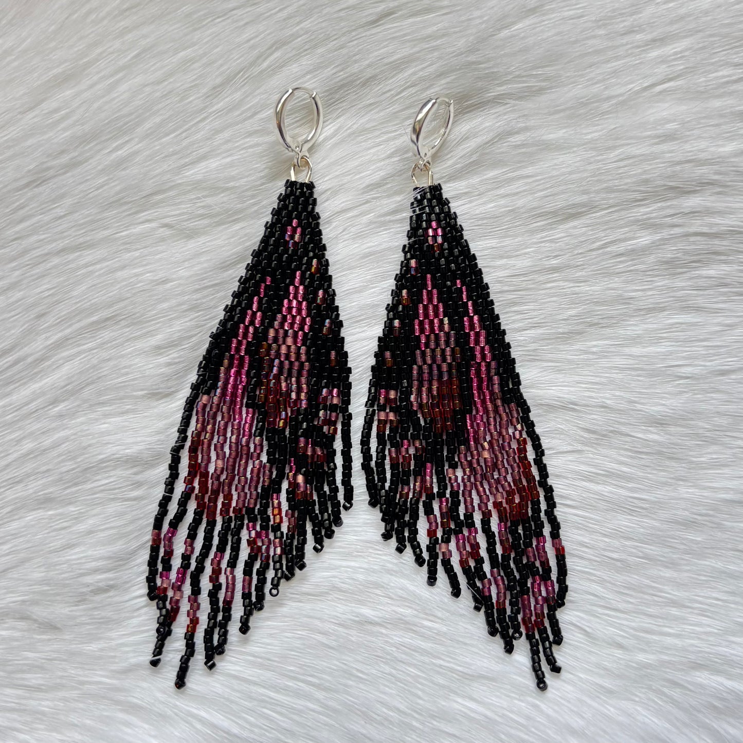 Butterfly Wing Fringe Earrings