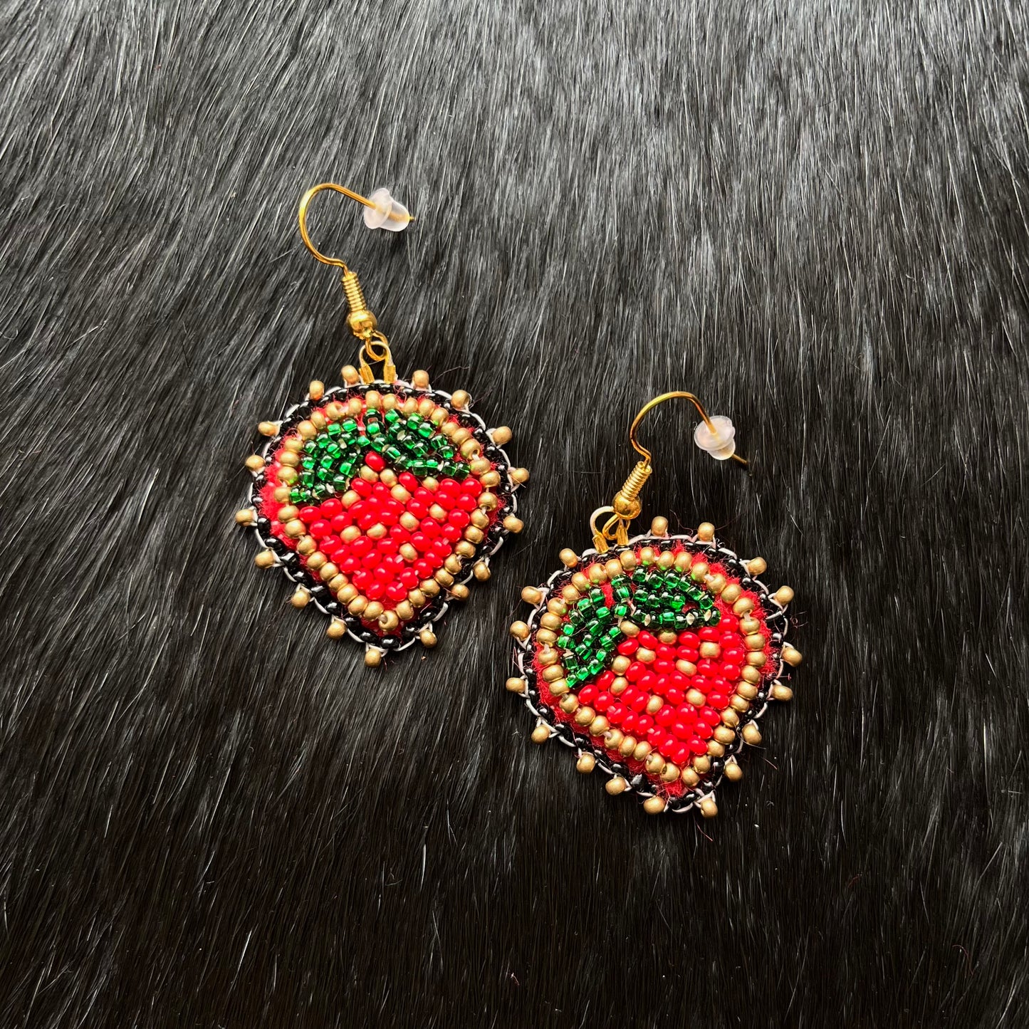 Small Strawberry Floral Earrings- Assorted