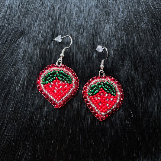 Small Strawberry Floral Earrings- Assorted