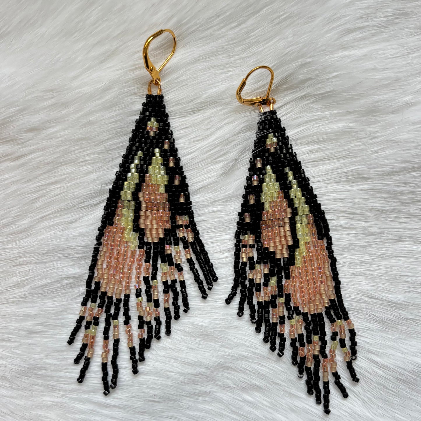 Butterfly Wing Fringe Earrings