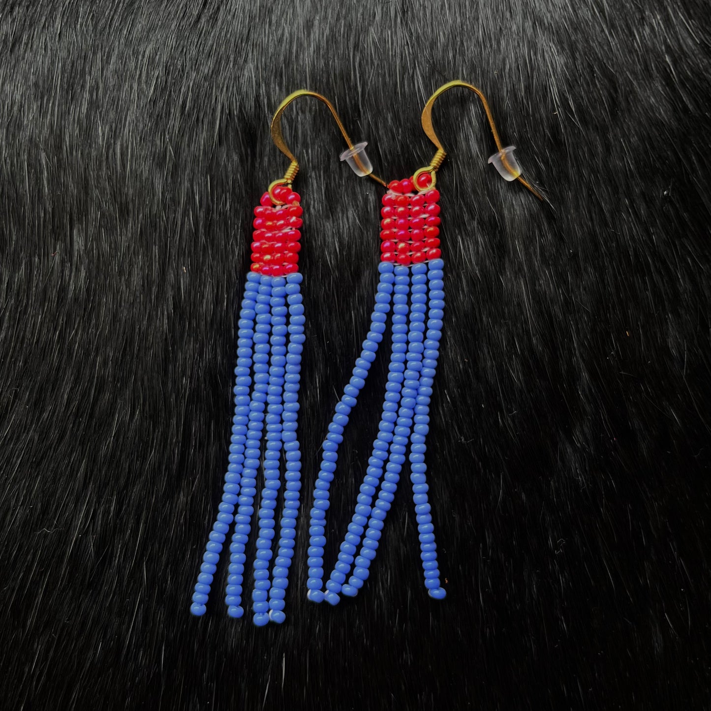 Red and Blue Earrings