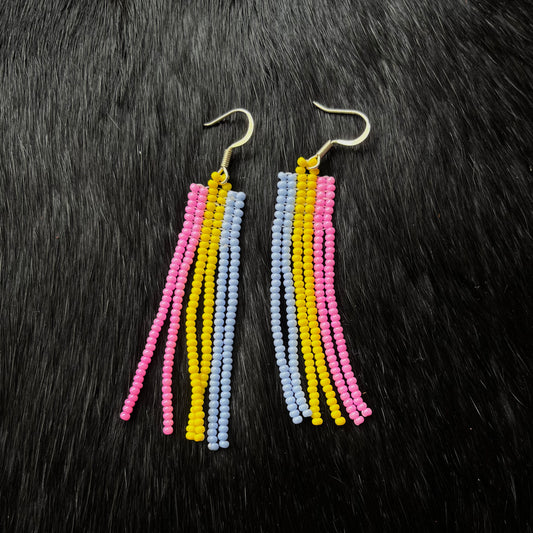 Blue, Pink, Yellow Pride Earrings
