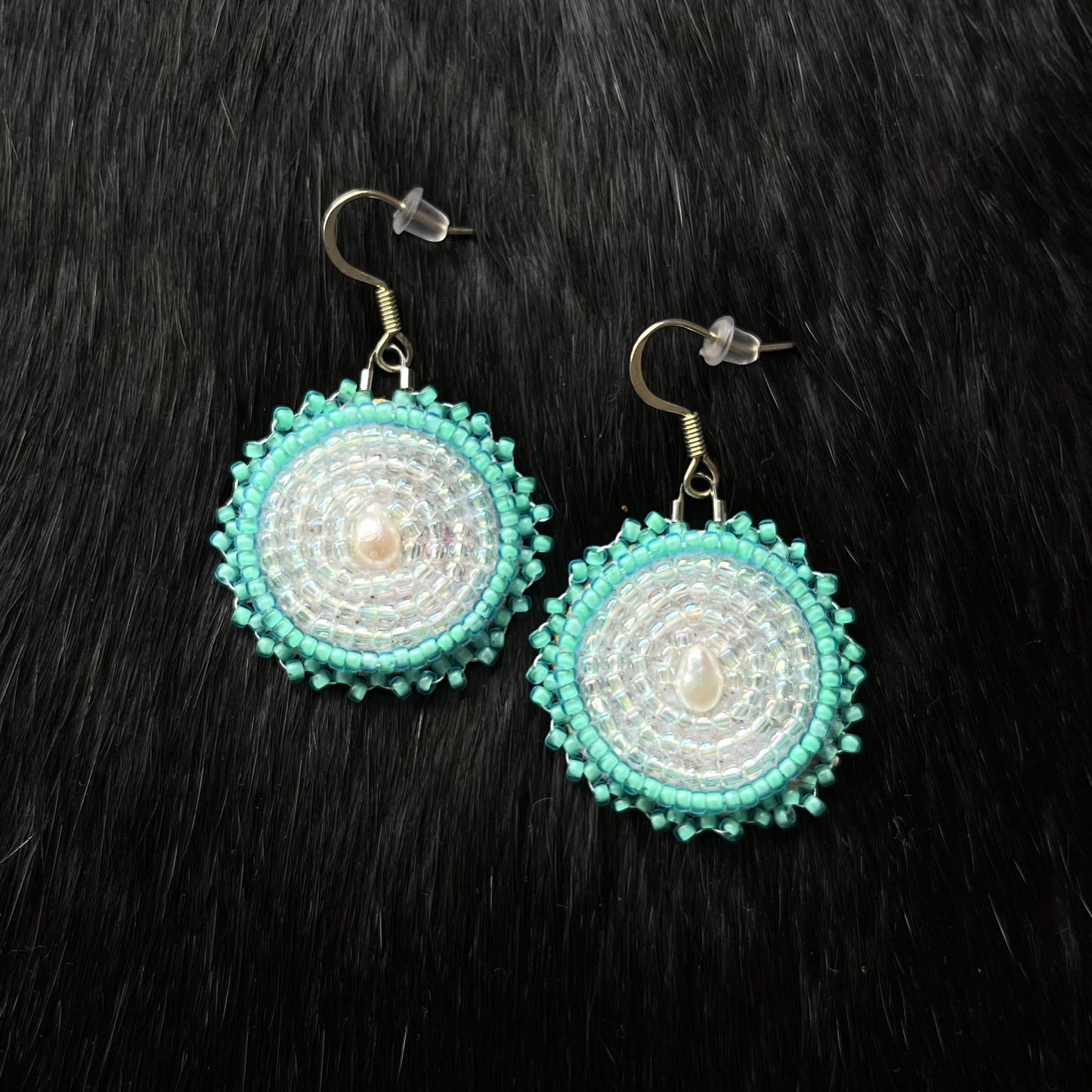 Circle Pearl Earrings