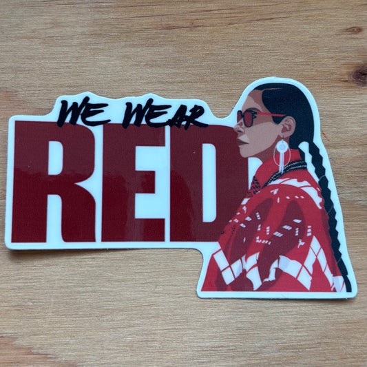 We Wear Red Sticker
