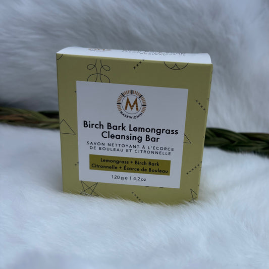 Birch Bark Lemongrass Cleansing Bar 120g- Maskwiomin