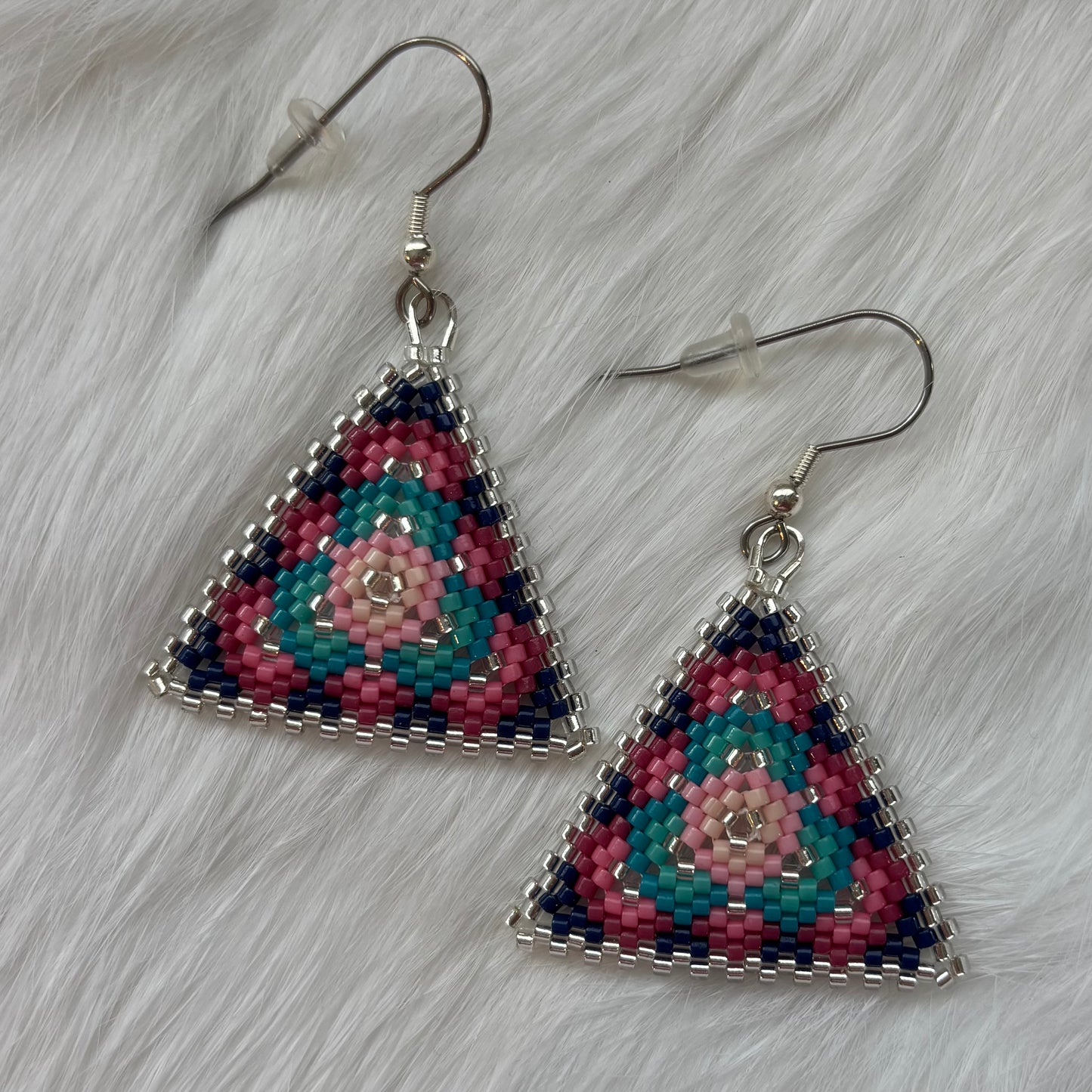 Assorted Geometric Triangle Beaded Earrings