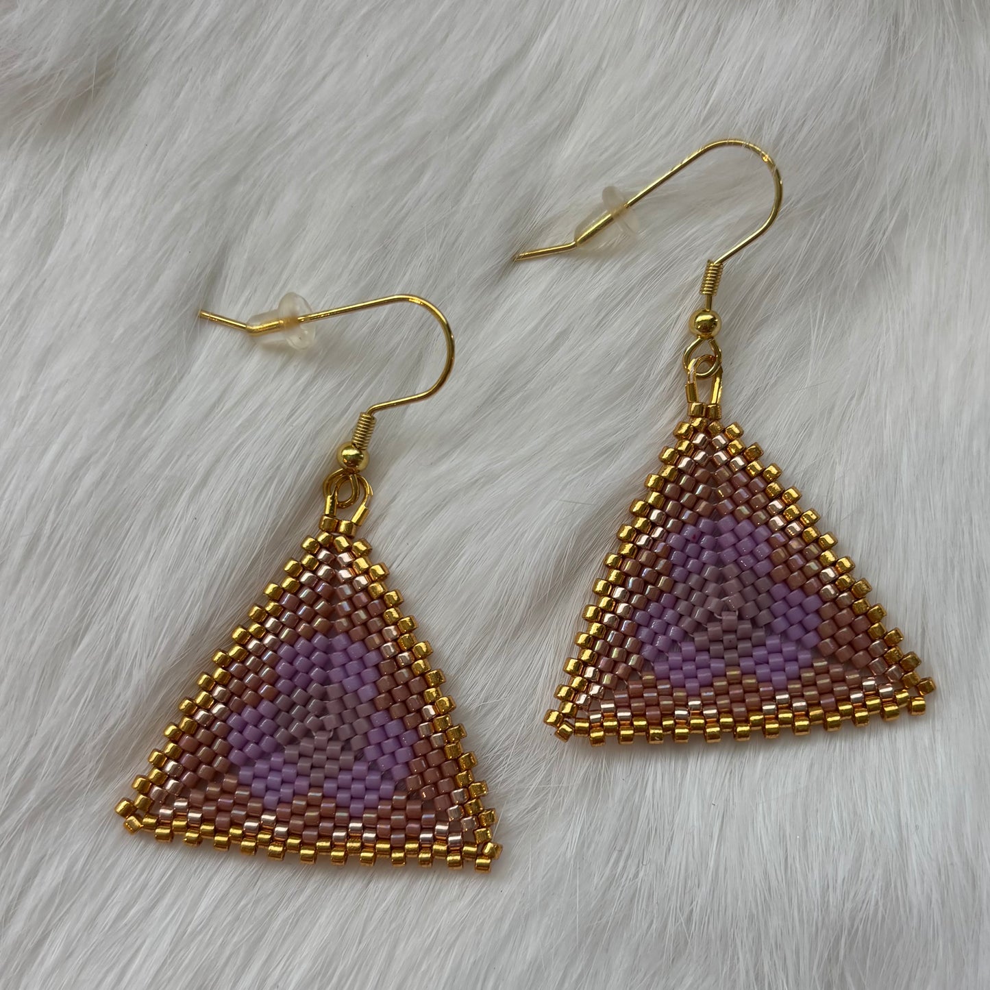 Assorted Geometric Triangle Beaded Earrings
