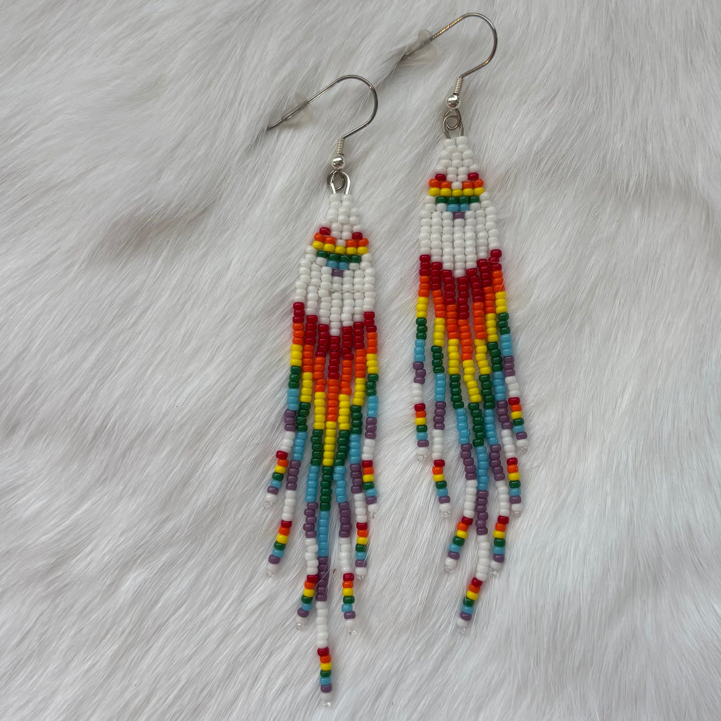 Pride Heart Fringe Earrings