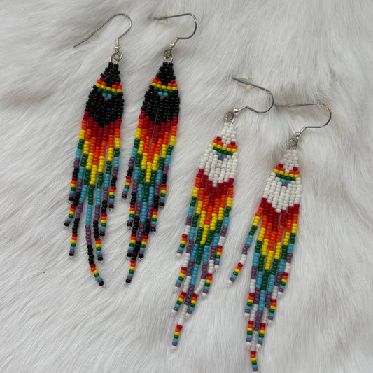 Pride Heart Fringe Earrings