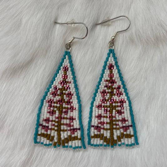 Fireweed Fringe Beaded Earrings