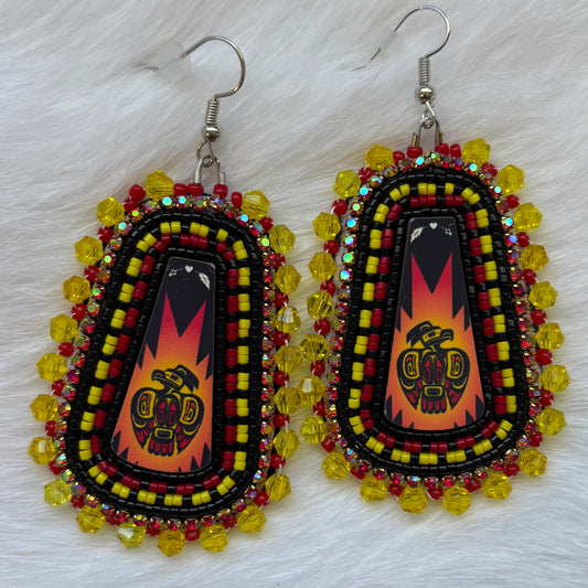 Thunderbird Flat Stitch Earrings