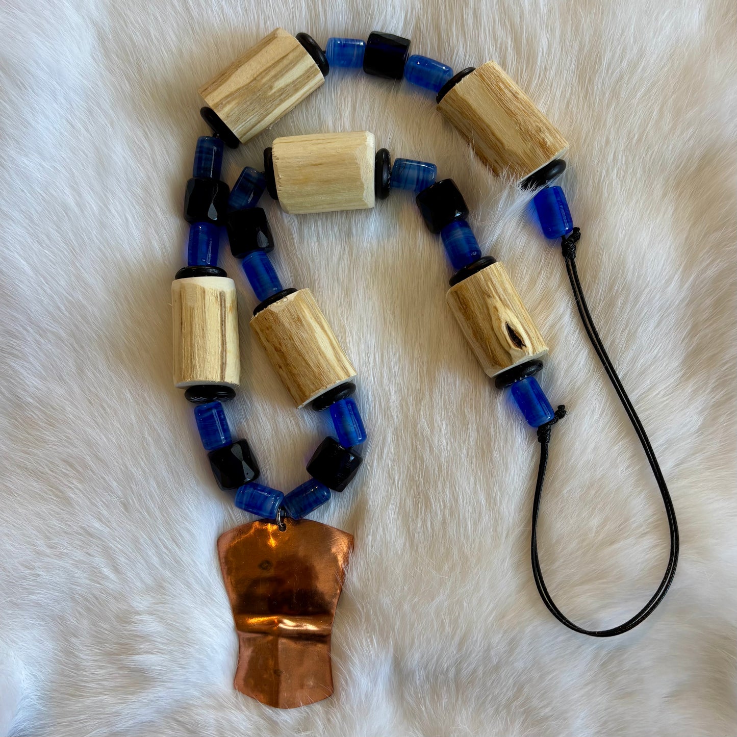 Copper Shield & Devil's Club Small Necklace