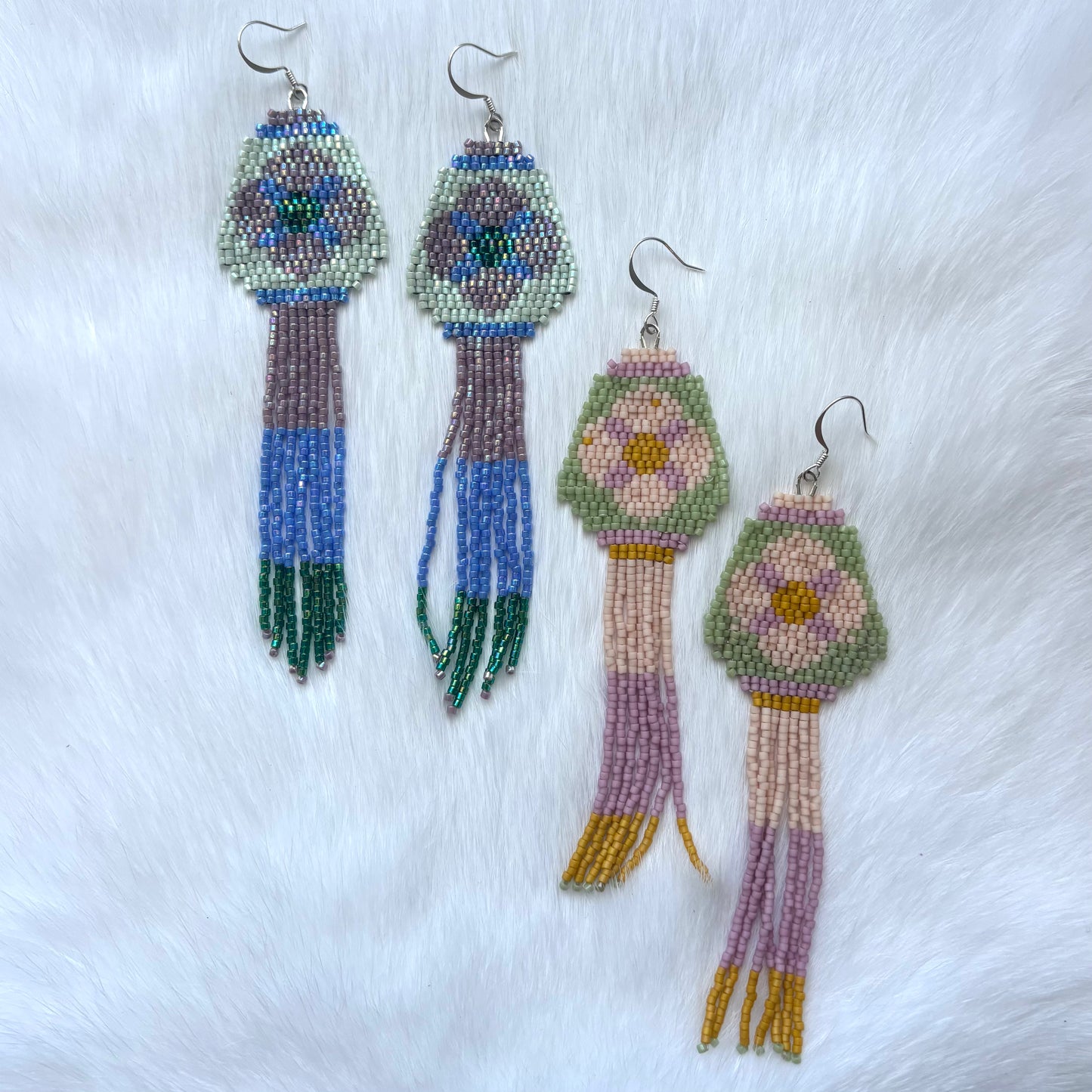 Flower Fringe Earrings