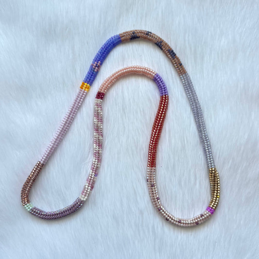Multi-Colour Long Necklace 10.5" - No Clasp