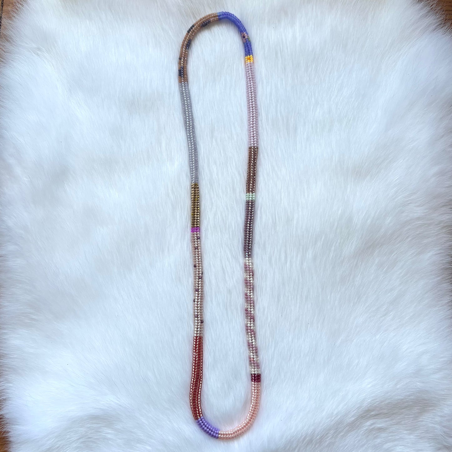 Multi-Colour Long Necklace 10.5" - No Clasp