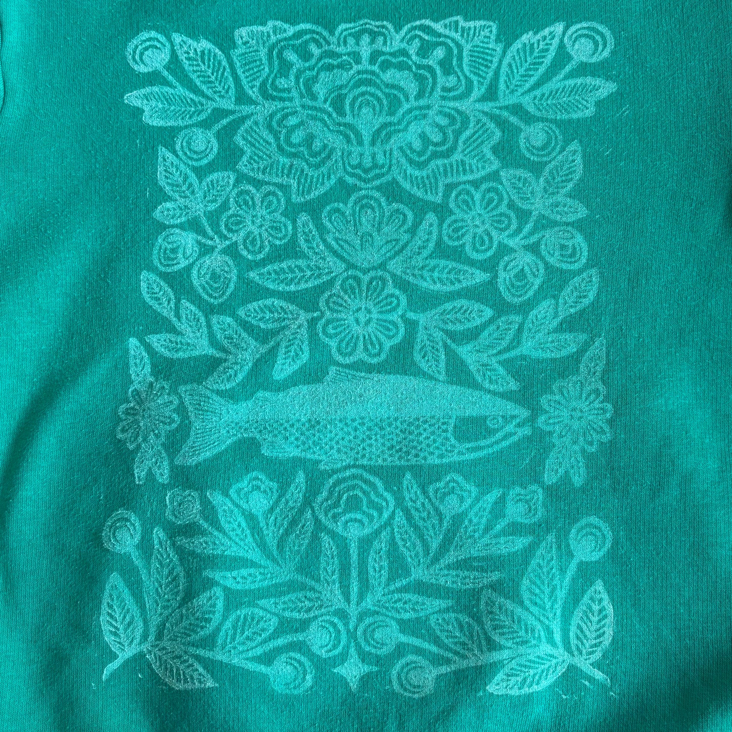Métis Salmon Printed Kids Hoodie Size 6-8