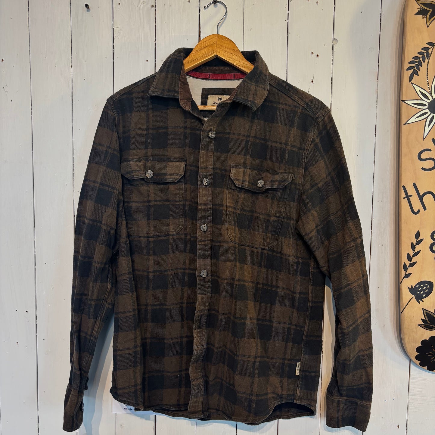 Métis Salmon Printed Button Up Jackets - Plaid Size Medium