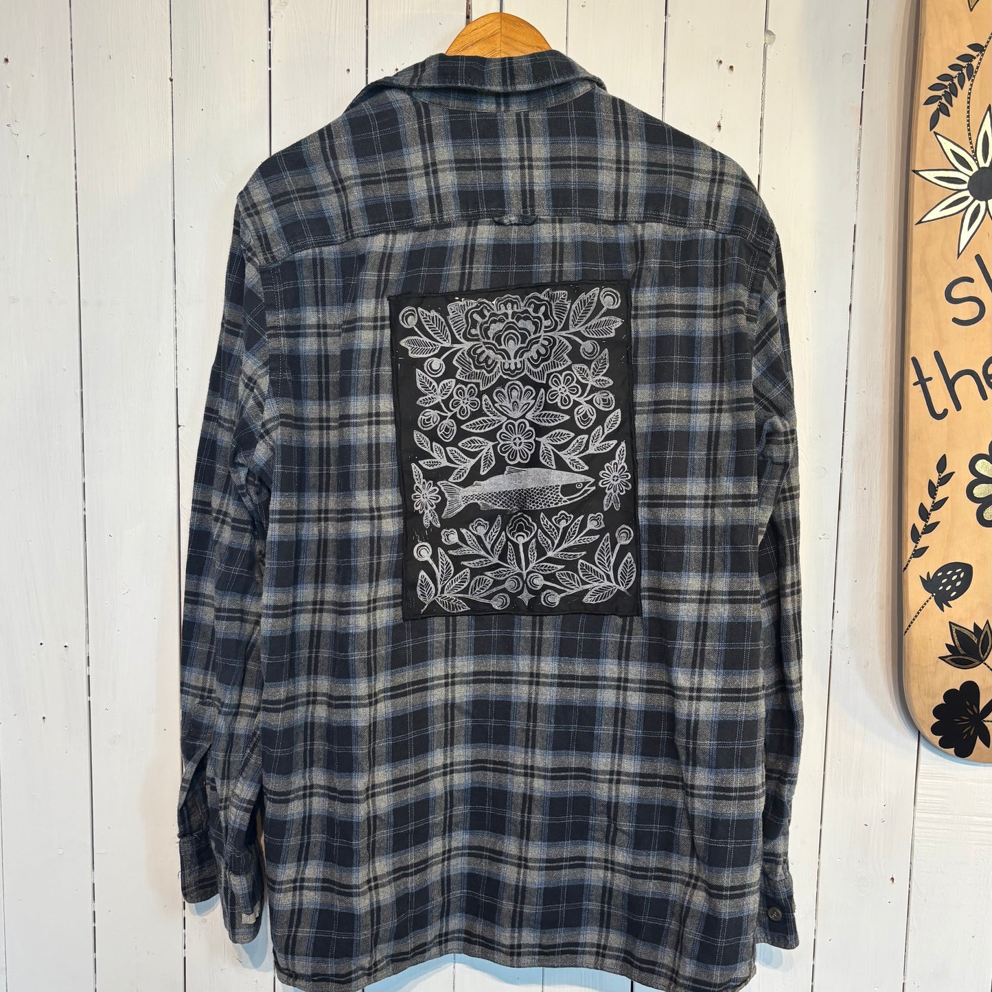 Métis Salmon Printed Button Up Jackets - Plaid Size XXL