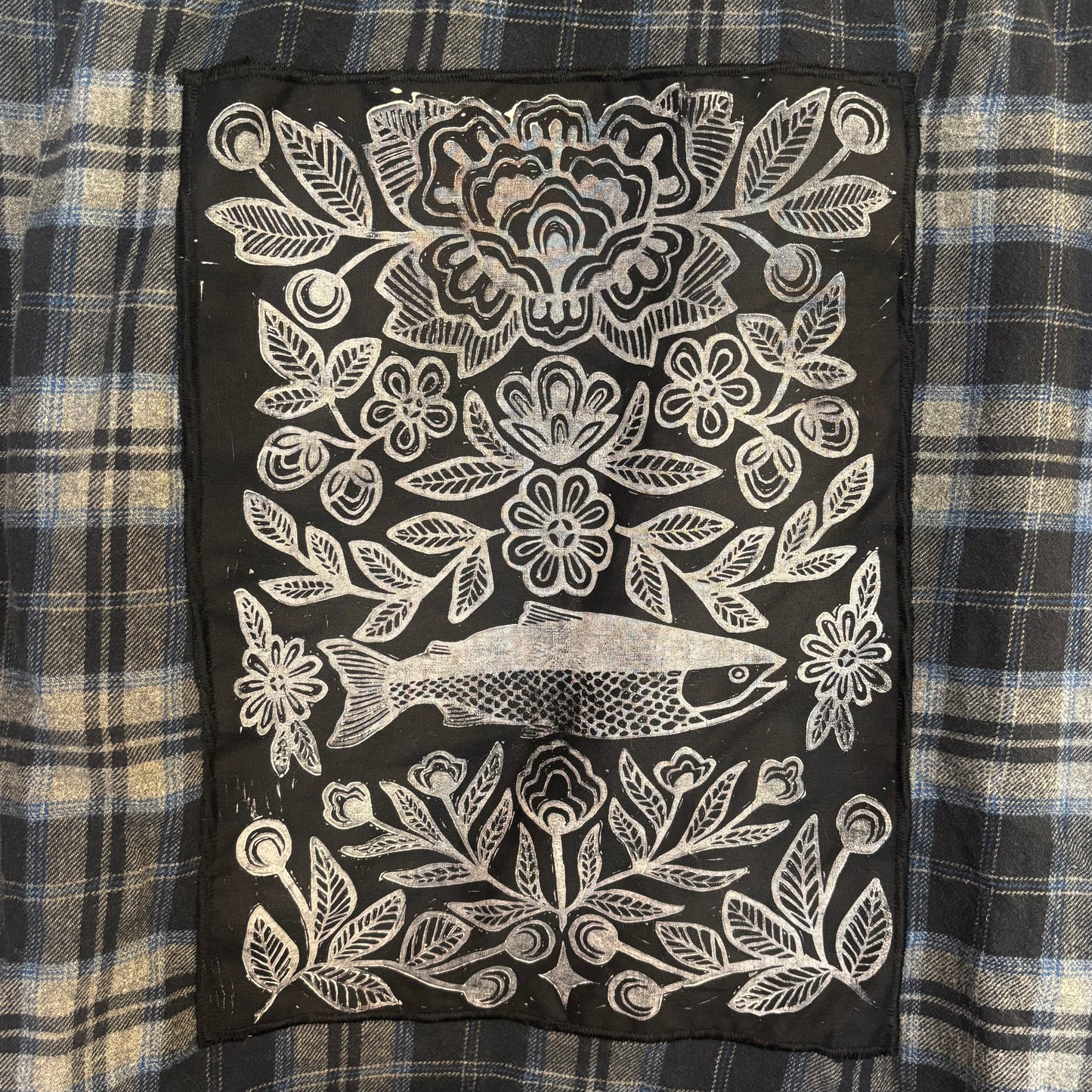 Métis Salmon Printed Button Up Jackets - Plaid Size XXL