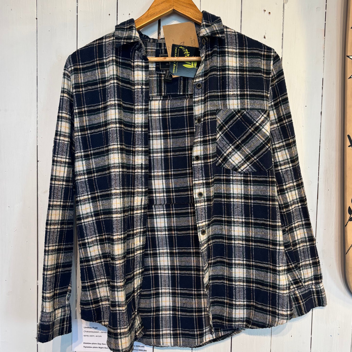 'Land Back' Button Up Jacket - Plaid Size Small