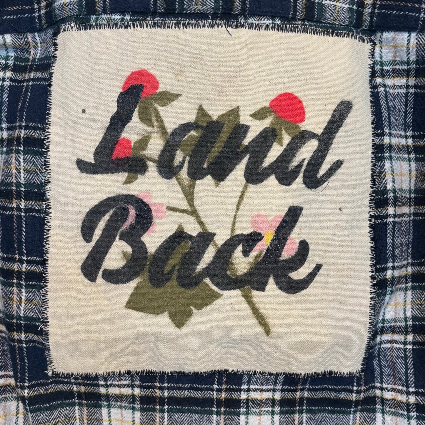 'Land Back' Button Up Jacket - Plaid Size Small