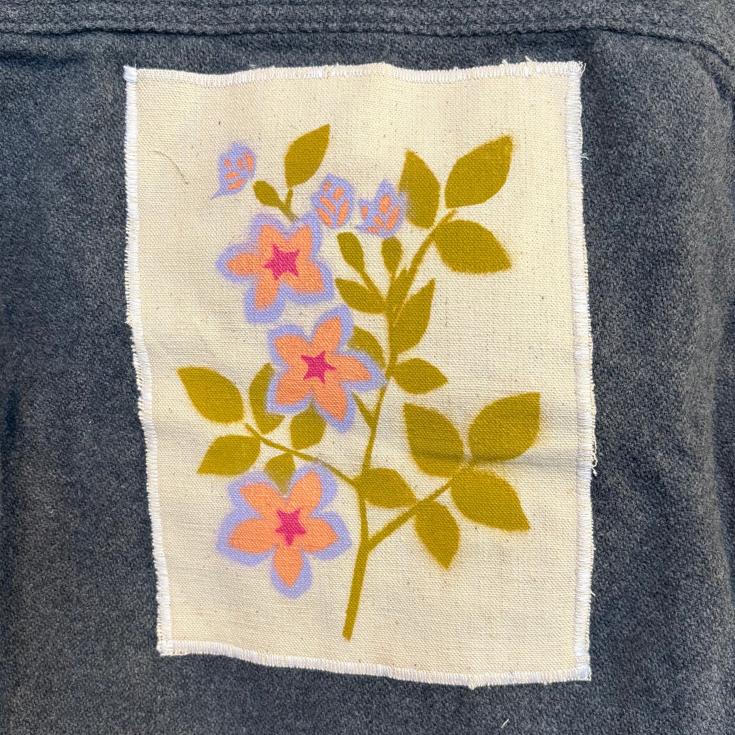 Rose Stencil Children's Button Up Jacket - Size 6