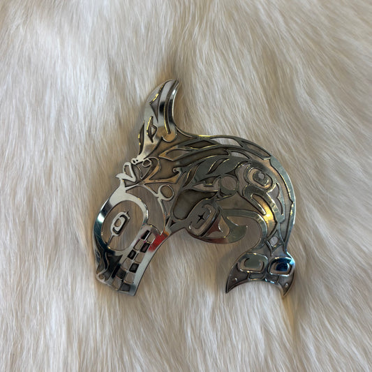 "Everything Depends on Everything Else" Killerwhale Pendent - Gina Mae Schubert