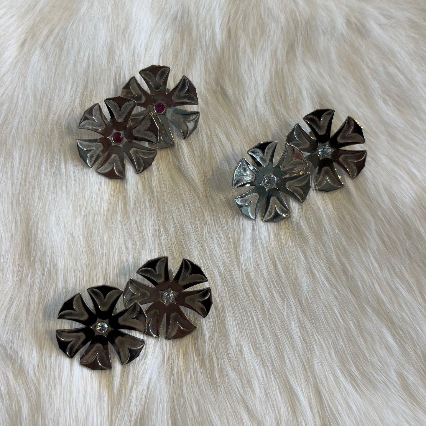 "Haida Flower" Silver Stud Earrings - Gina Mae Schubert