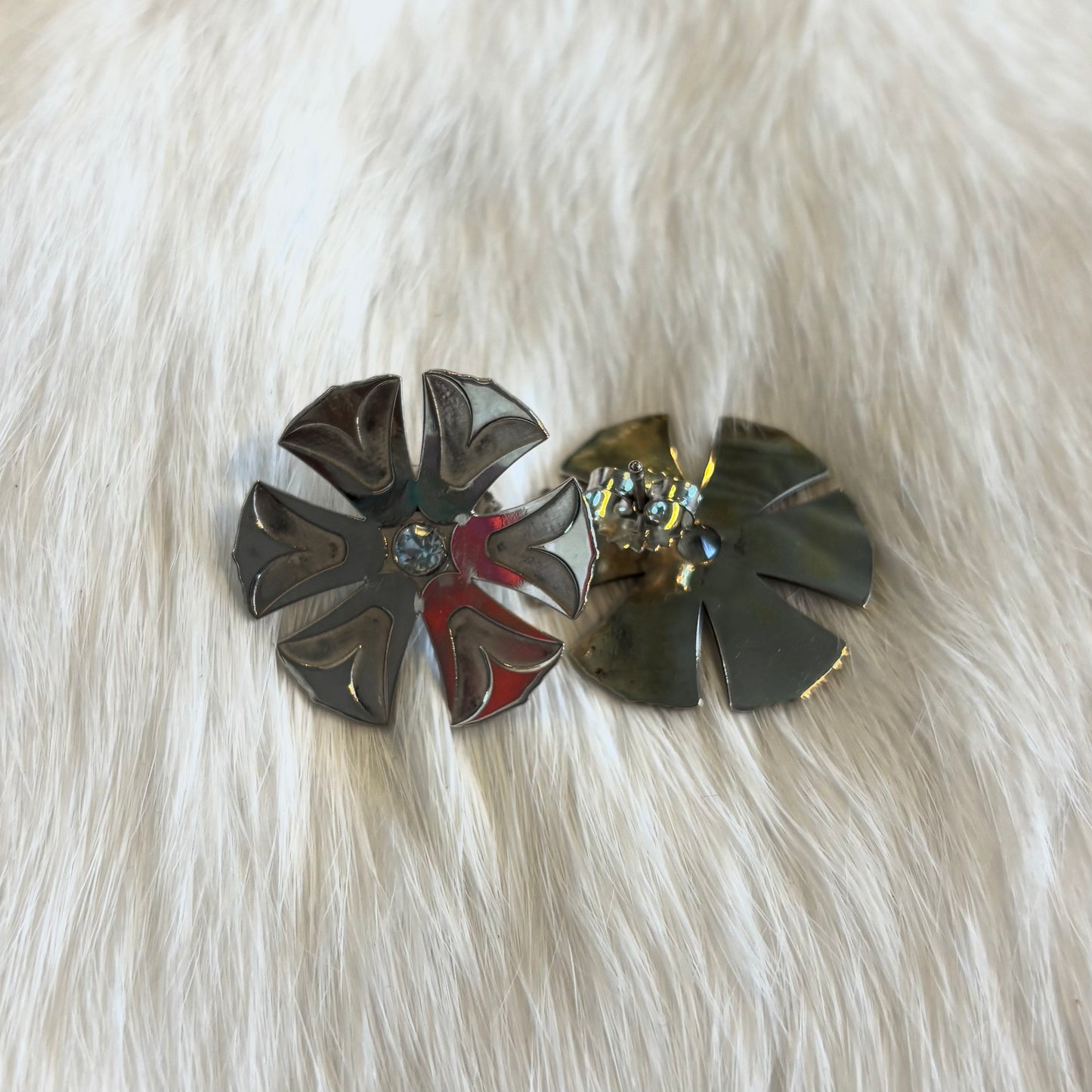 "Haida Flower" Silver Stud Earrings - Gina Mae Schubert