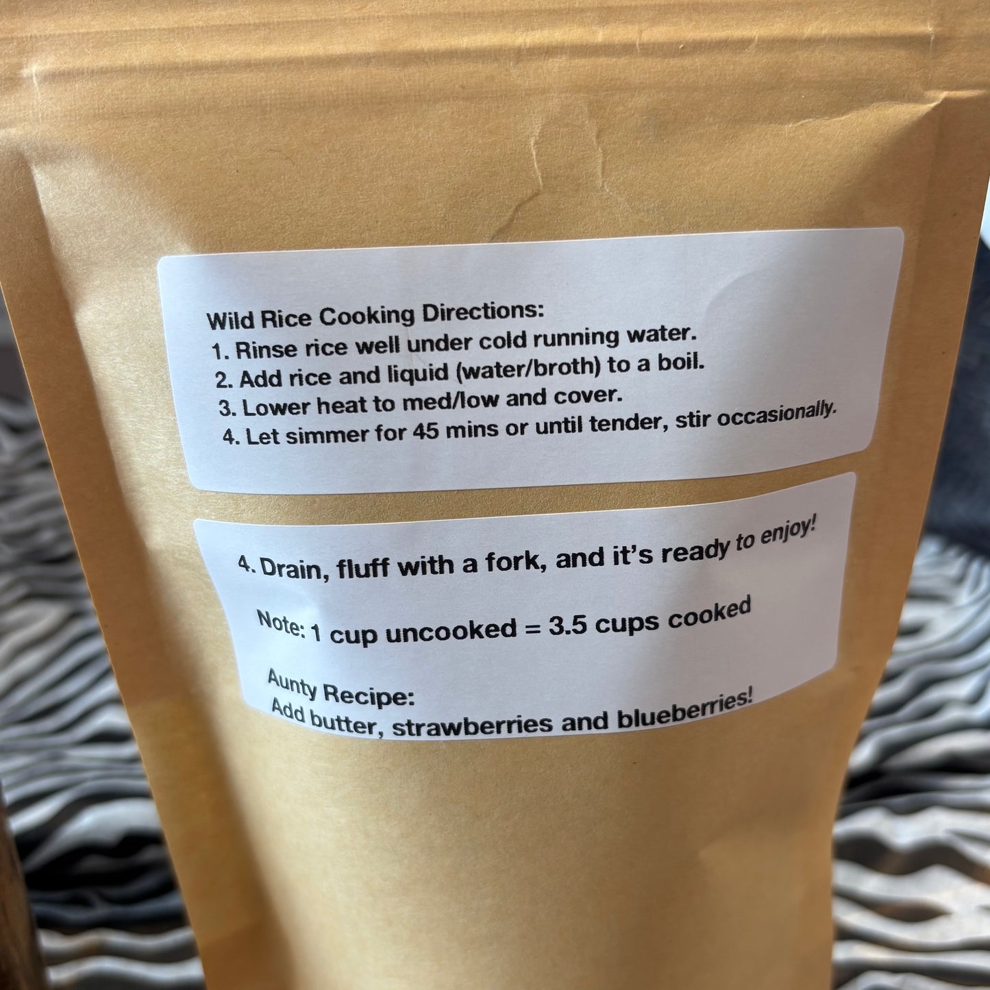 Wild Rice - Small and Large Bags