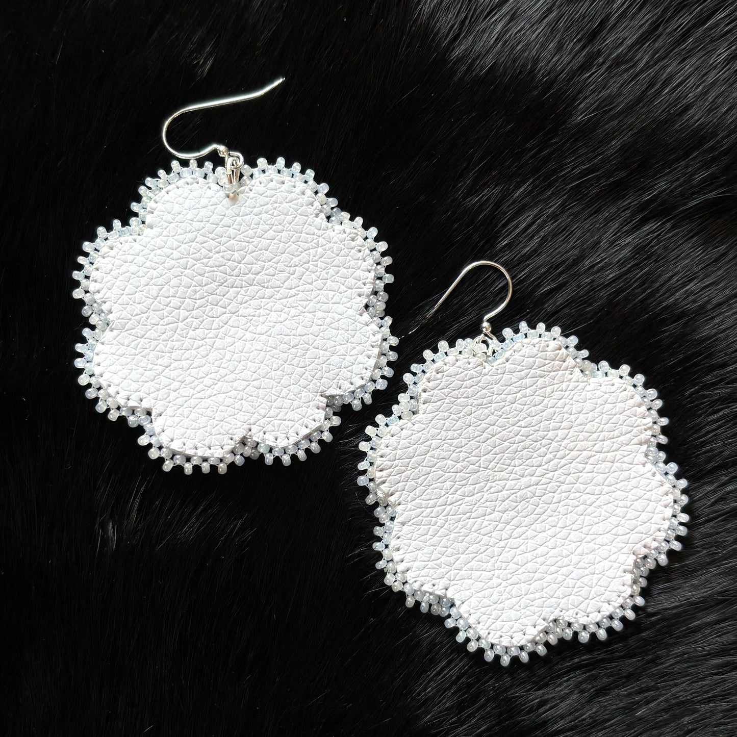 Abalone Button Flower Earrings