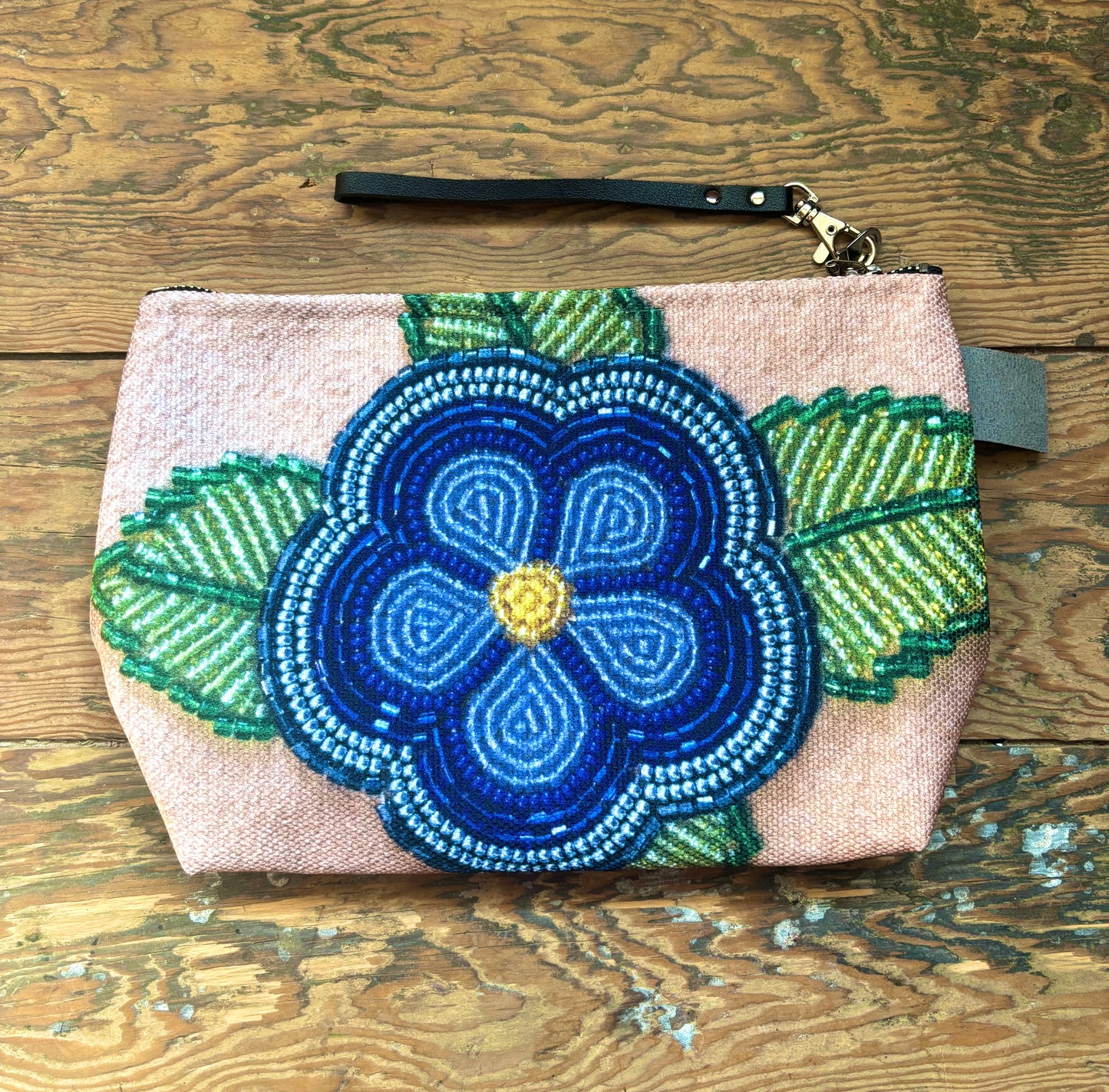 Flower Beadwork Design Expandable Bag