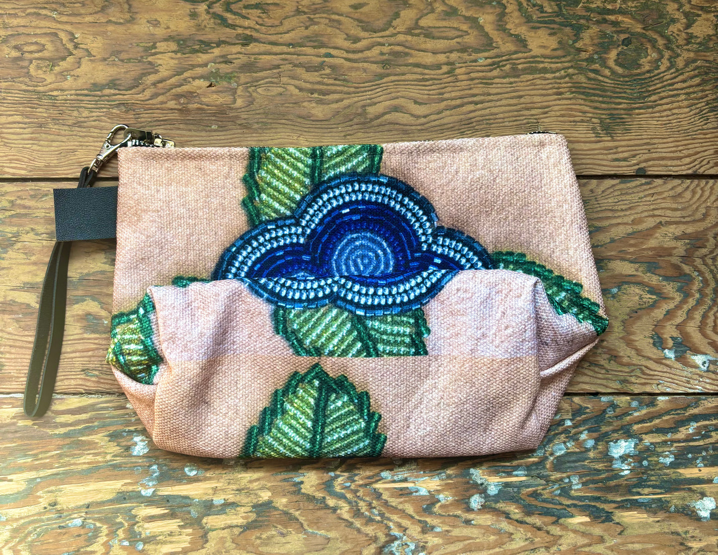 Flower Beadwork Design Expandable Bag