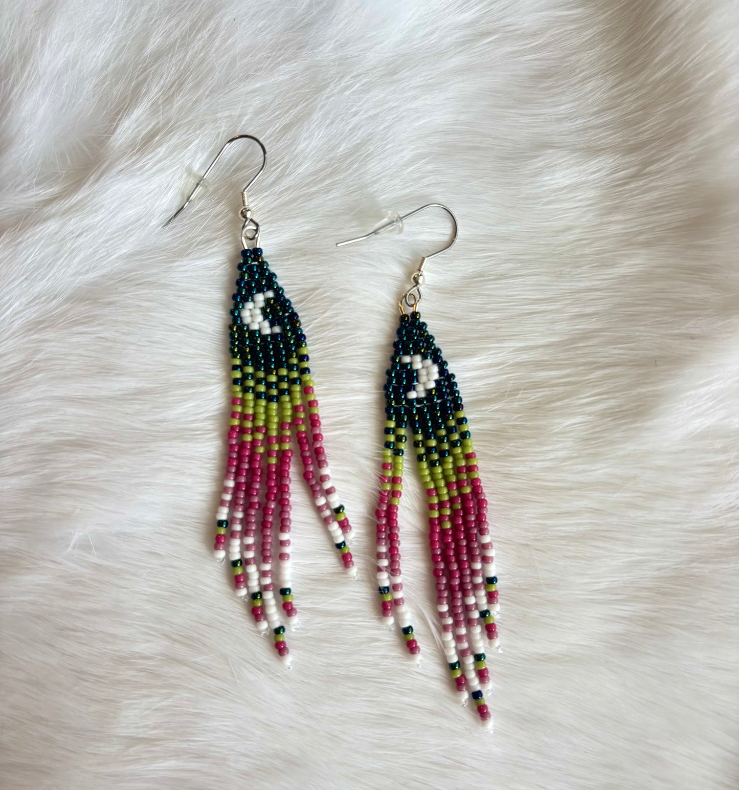 Crescent Moon Fringe Earrings