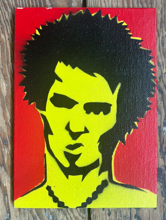 Spray Paint Painting Red and Yellow