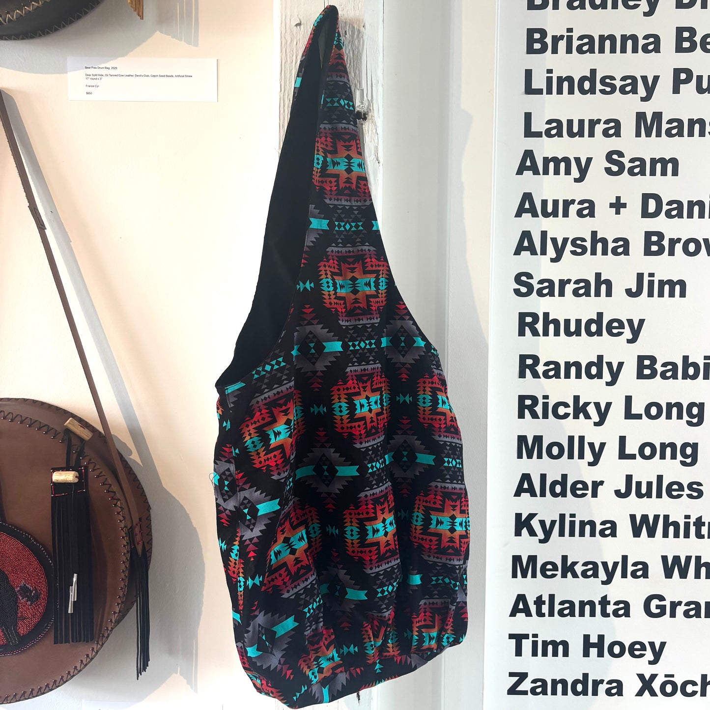 Black Patterned Tote